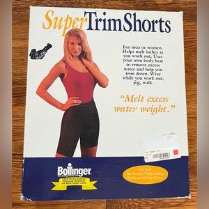 NWT Vintage 90s Bollinger Neoprene Super Trim Fitness Shorts Unisex Size Small